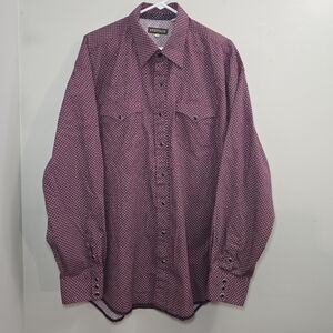 Stetson Shirt Mens Size 2XL Pearl Snap Western Cowboy Rodeo Red Black White